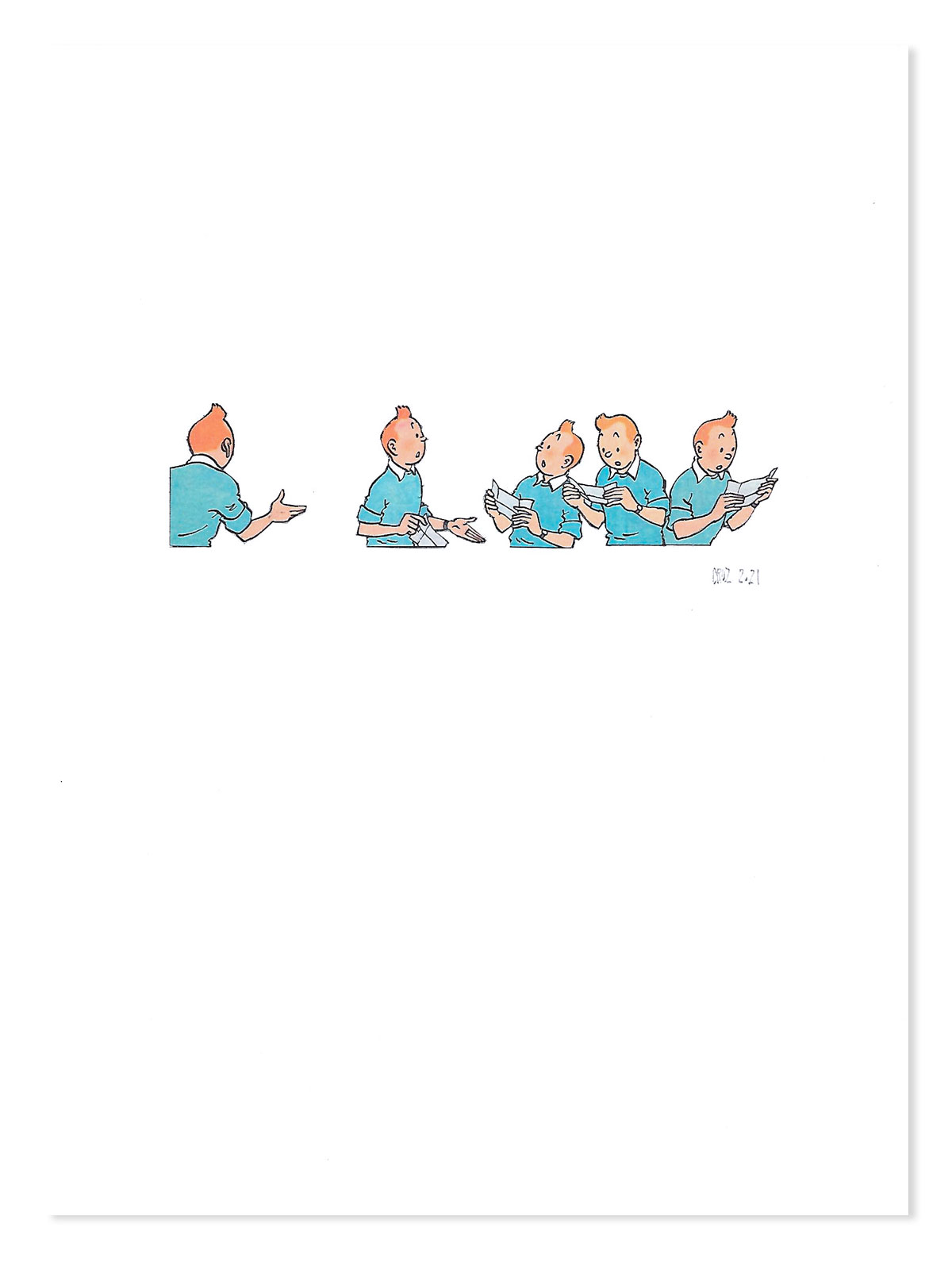 TINTIN-COLLAGE-1-ANALOGICO-CRUZ-CALATRAVA-CASTAFIORE-HERBE-BELGICA-1963