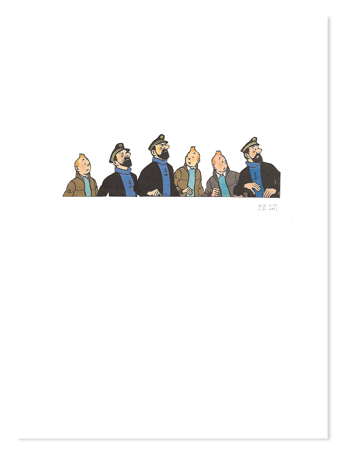 TINTIN-COLLAGE-10-ANALOGICO-CRUZ-CALATRAVA-CASTAFIORE-HERBE-BELGICA-1963