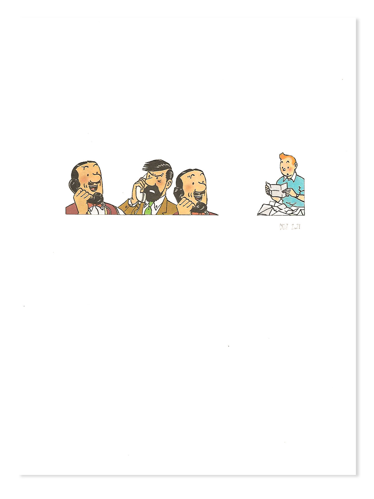 TINTIN-COLLAGE-5-ANALOGICO-CRUZ-CALATRAVA-CASTAFIORE-HERBE-BELGICA-1963