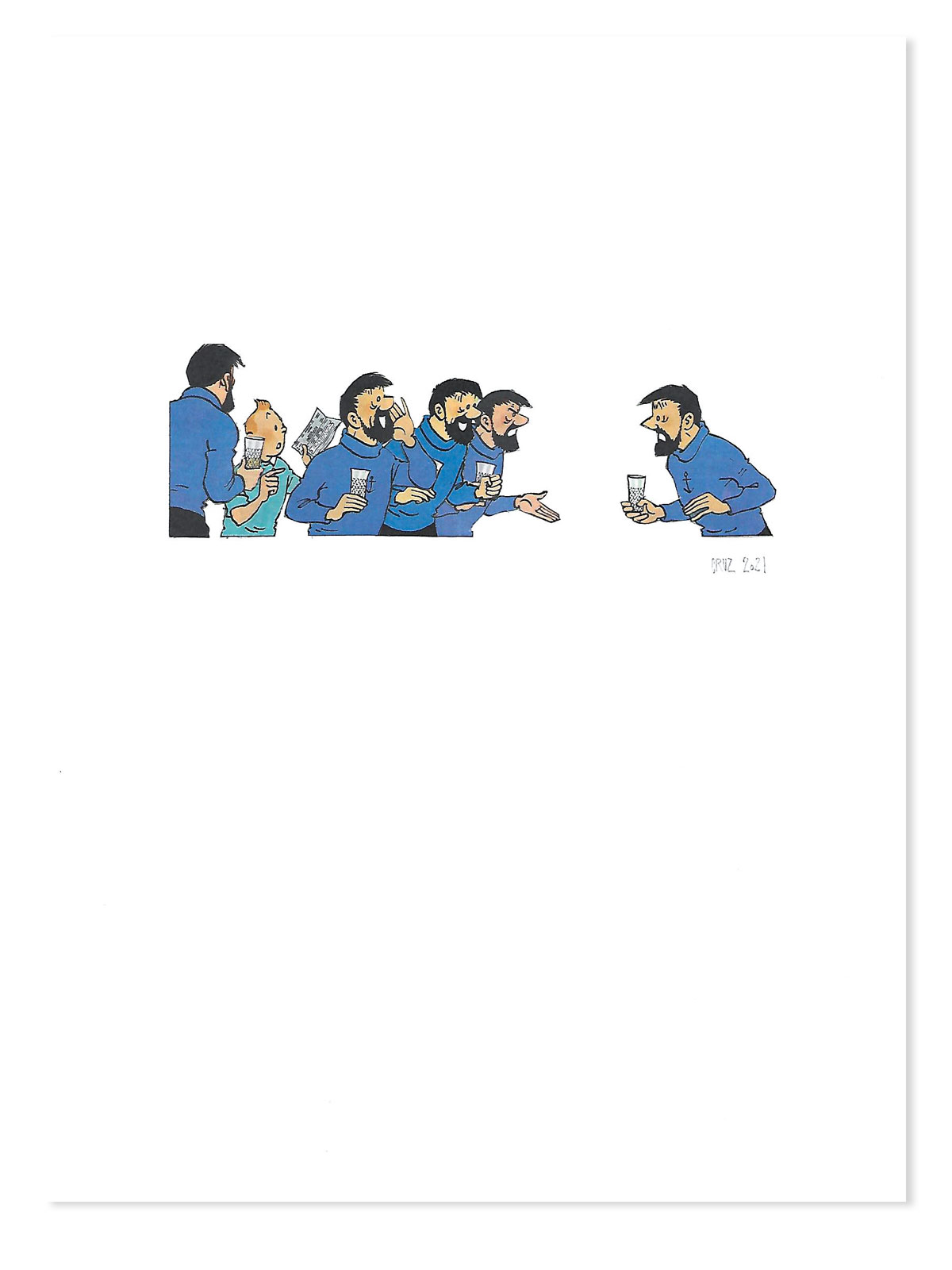 TINTIN-COLLAGE-6-ANALOGICO-CRUZ-CALATRAVA-CASTAFIORE-HERBE-BELGICA-1963