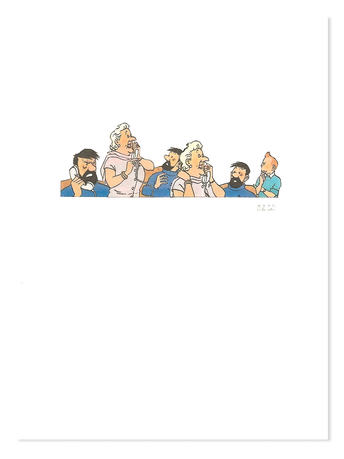 TINTIN-COLLAGE-8-ANALOGICO-CRUZ-CALATRAVA-CASTAFIORE-HERBE-BELGICA-1963